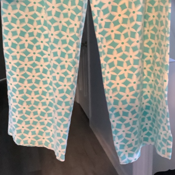 Lilly Pulitzer Turquoise and White Pajama Set - Picture 7 of 11